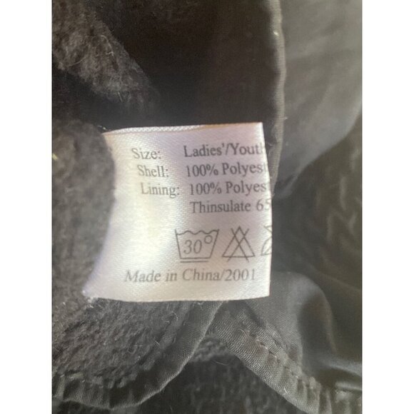 Black Ladies Medium Thinsulate Gloves 40 gram Insulation - Picture 4 of 4